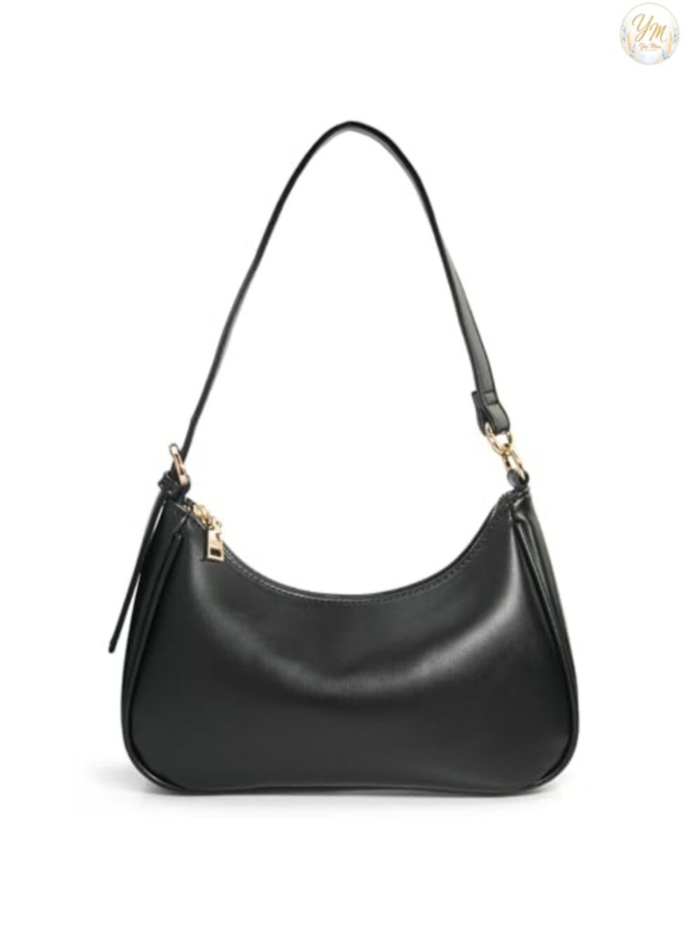 Vegan Leather Crescent Shoulder Bag Convertible Crossbody Chain Handbag
